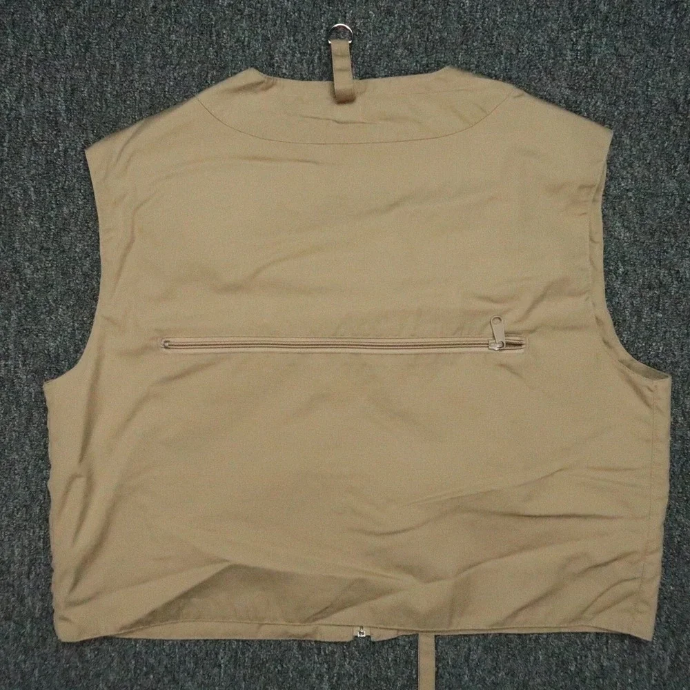 VINTAGE Orvis Vest Mens Small Brown Full Zip Pockets Fly‎ Fishing Hiking Utility